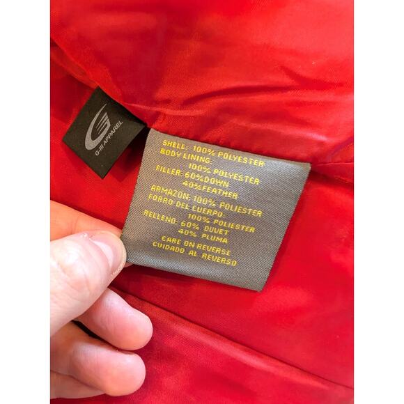 Kenneth Cole Reaction Red Puffer Vest XL Down Feather Fill Quilted Warm - Picture 4 of 7